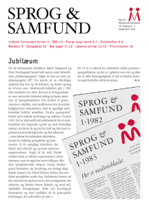 Forside af Sprog og Samfund 2007 nr 3, eksempel på Modersmål-Selskabets medlemsblad