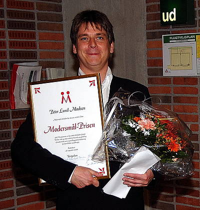 Peter Lund Madsen Peter Lund Madsen, modtager af Modersmål-Prisen 2006. Foto: Kaj N. Gøgsig