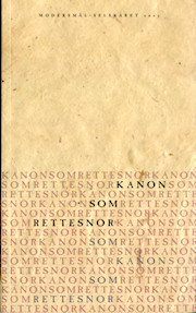 Modersmål-Selskabets årbog 2005 med titlen Kanon som rettesnor