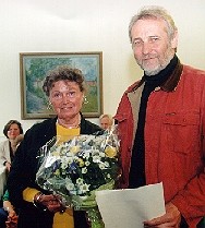 niels-hausgaard-modtager-modersmaal-prisen-1997 Niels Haugaard modtager Modersmål-Prisen 1997, her sammen med Gerda Thastum Leffers
