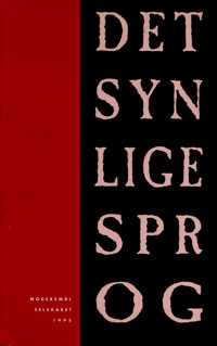 Forsiden på Det synlige sprog (Årbog 1995)