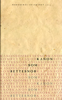 Forsiden på Kanon som rettesnor (Årbog 2005)