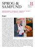 Forsiden af et medlemsblad med link til siden om Sprog & Samfund